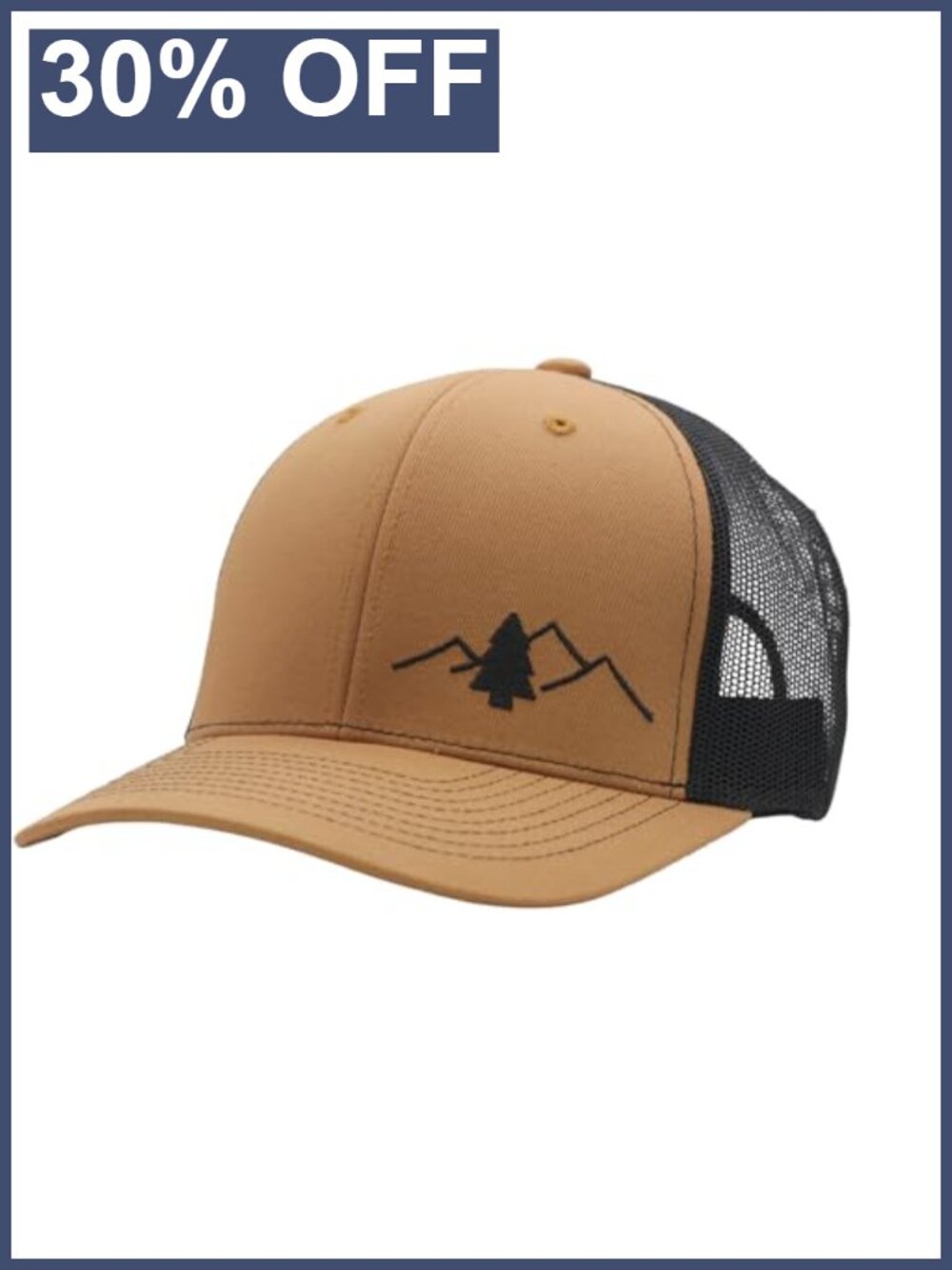 Trucker Hat Mid Profile Breathable Mesh Back Adjustable Snapback Cap for Men